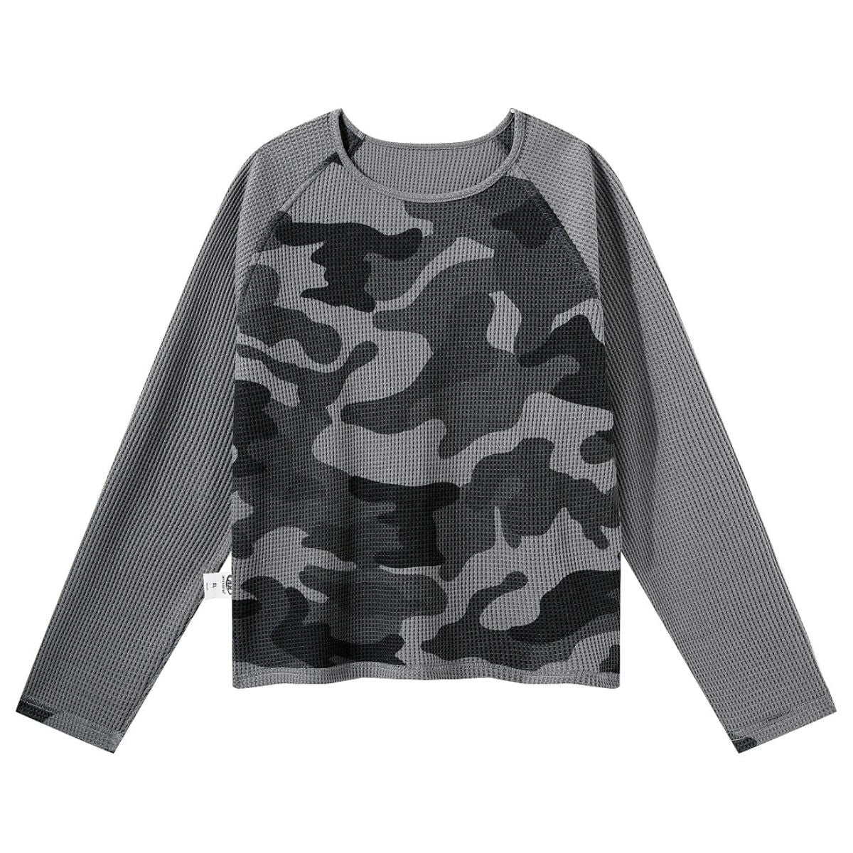 Reversible Double-Sided Waffle Camo Long Sleeve Shirt