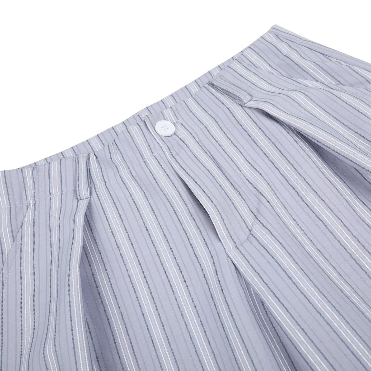Vintage Contrast‑Stripe Pleated Relaxed Wide‑Leg Casual Trousers