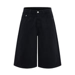 Retro Washed Baggy Straight-Leg Bermuda Shorts