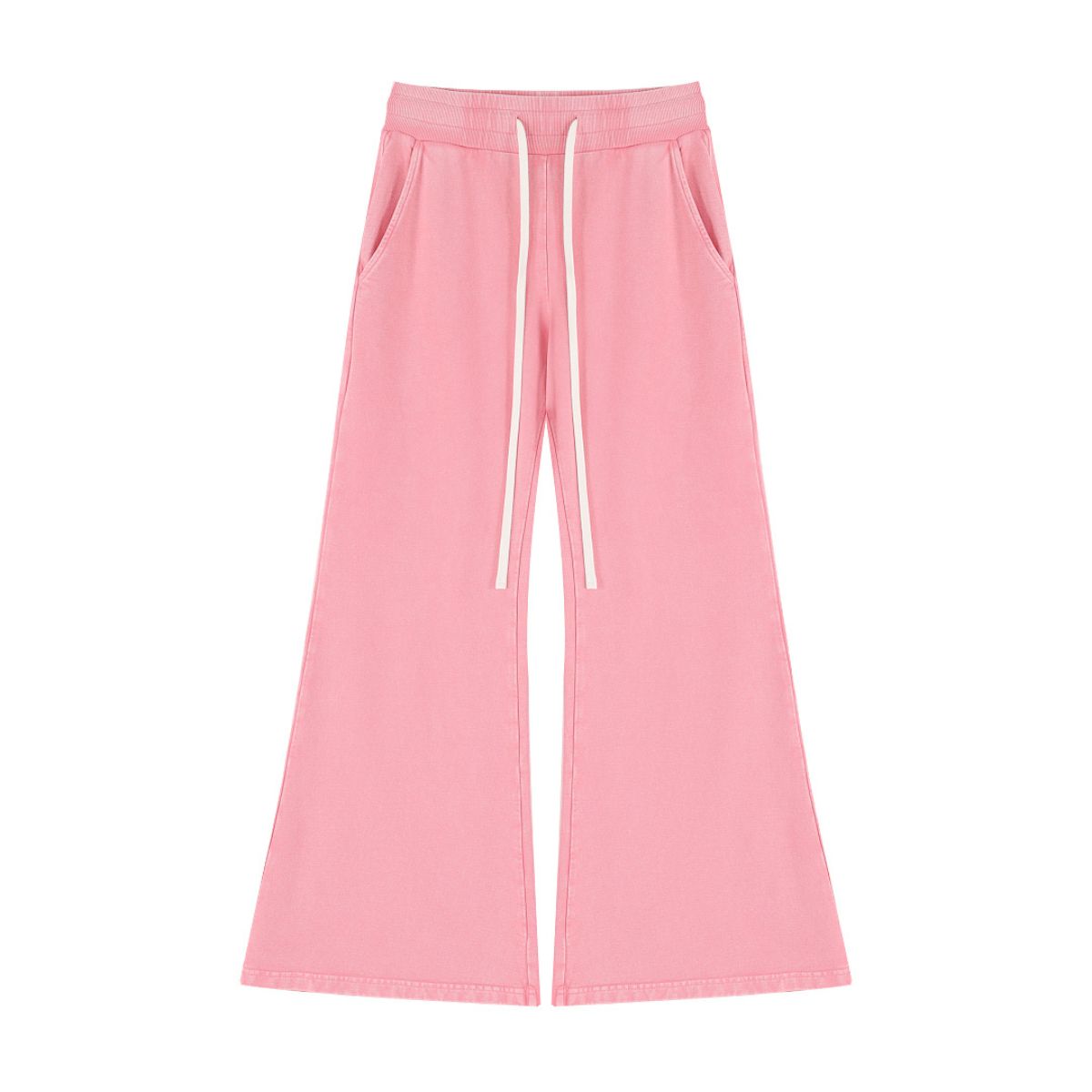 Heavyweight Washed Snow Wash Cotton Flare Pants for Women