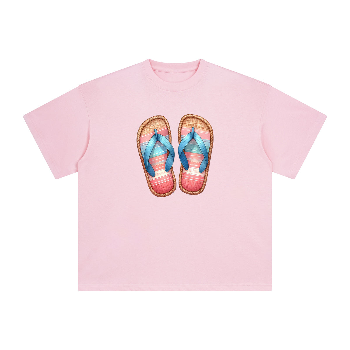 Summer Vacation Slippers Graphic Tee-INNBLAC Fashion Apparel