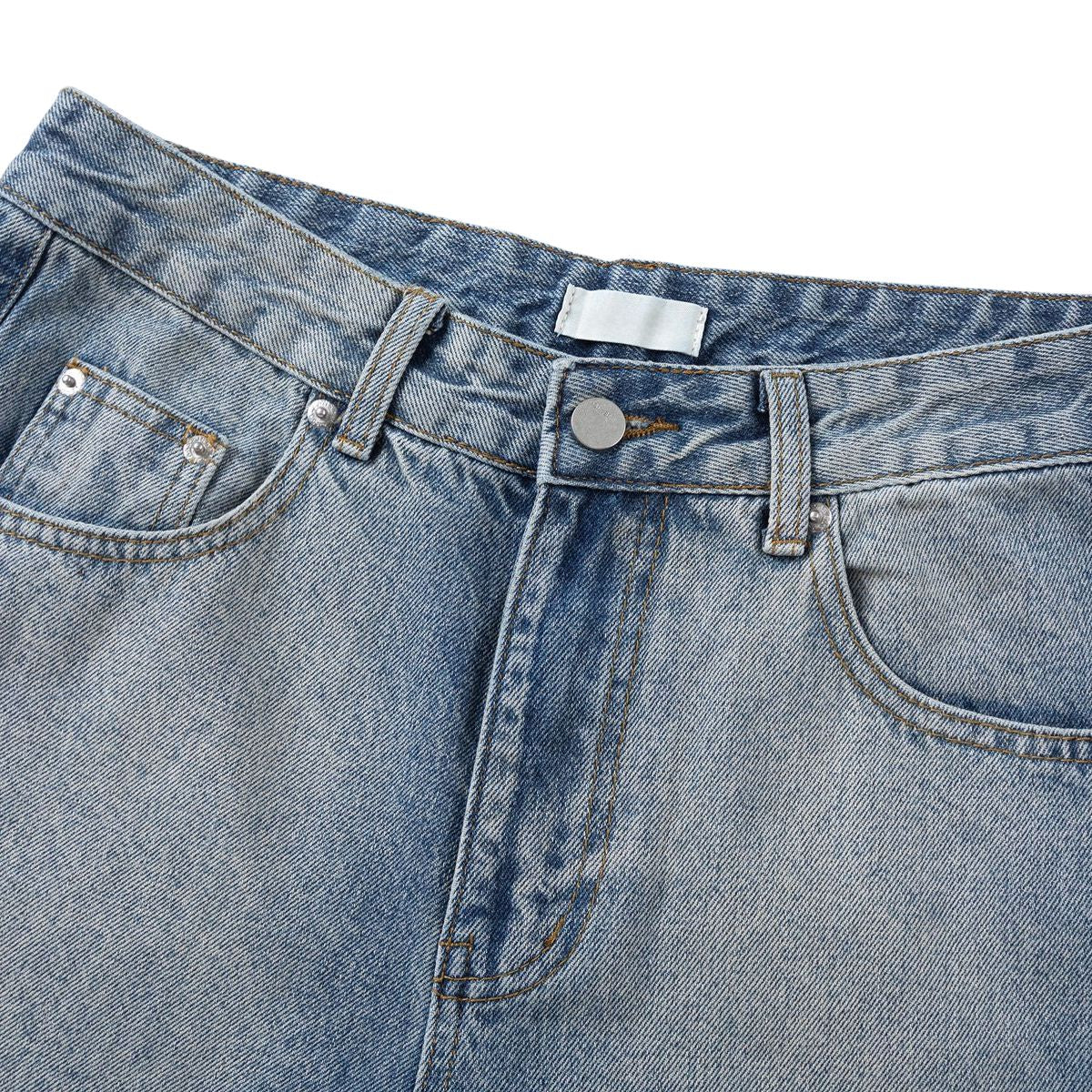 Vintage Washed Reverse Panel Slim Flare Jeans