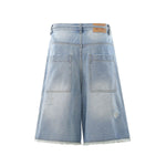 Vintage Distressed Baggy Denim Bermuda Shorts