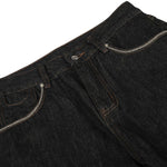 Raw Black Relaxed Straight Leg Vintage Denim Jeans