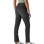 High Waisted Pull-On Straight Leg Jeans