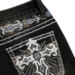 Women'sEmbroidered Y2K High Waist Stretchy Flared Jeans