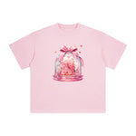 Valentine Bow Globe Graphic Tee-INNBLAC Fashion Apparel