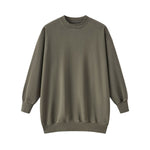 Heavyweight Cotton Washed Vintage Mid‑Length Sweatshirt