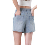 High Stretch Skinny Zip Button Layered Look 3 Inch Casual Shorts