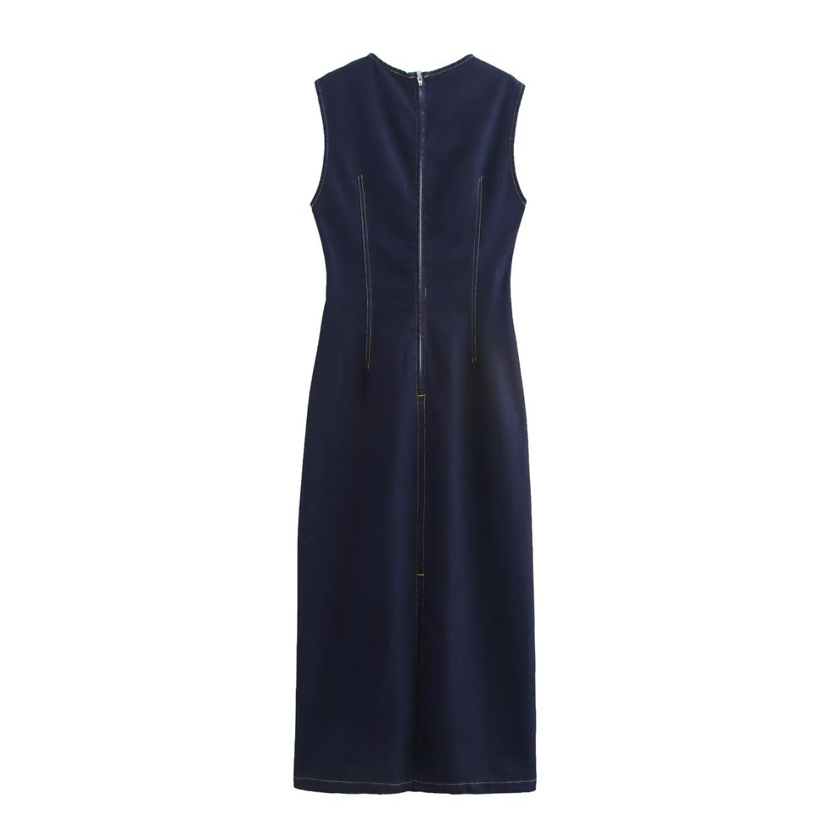 Women's Sleeveless Bodycon Maxi Denim Dress