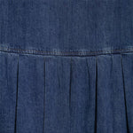 Falda vaquera con bordado de perlas y lavado vintage