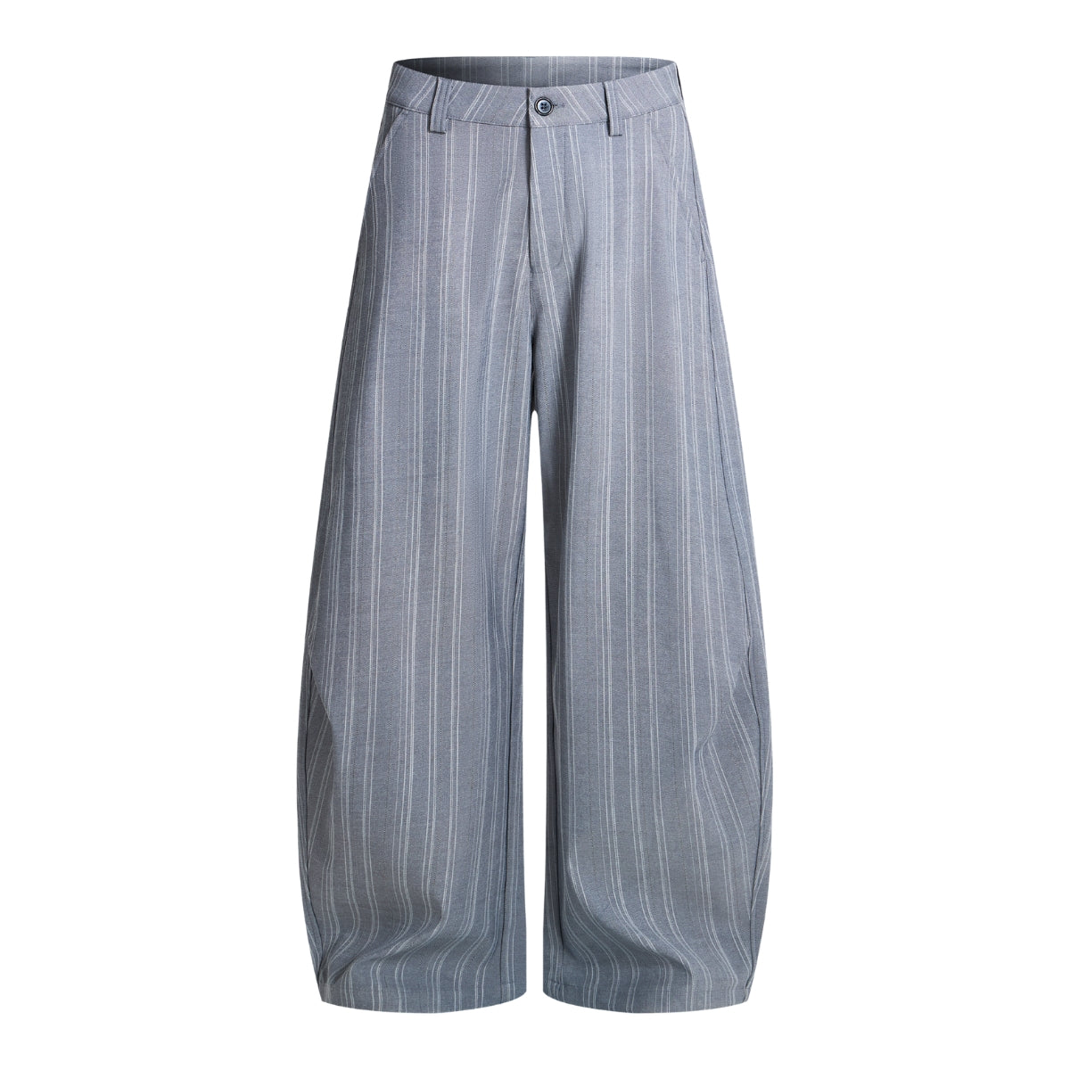 Vintage American Stripe Wide-Leg Curved Trousers