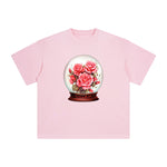 Valentine Roses Globe Graphic Tee-INNBLAC Fashion Apparel