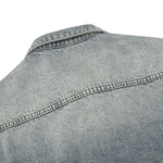 Vestido midi vaquero sin mangas con botones y aberturas en la parte delantera