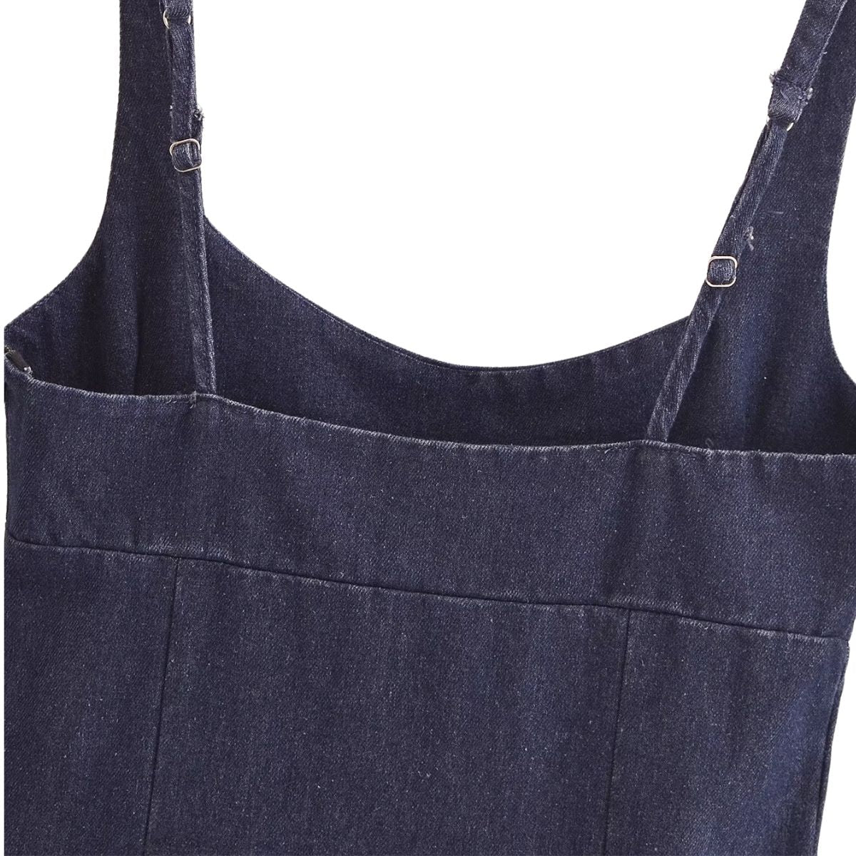 Falda vaquera con bordado de perlas y lavado vintage