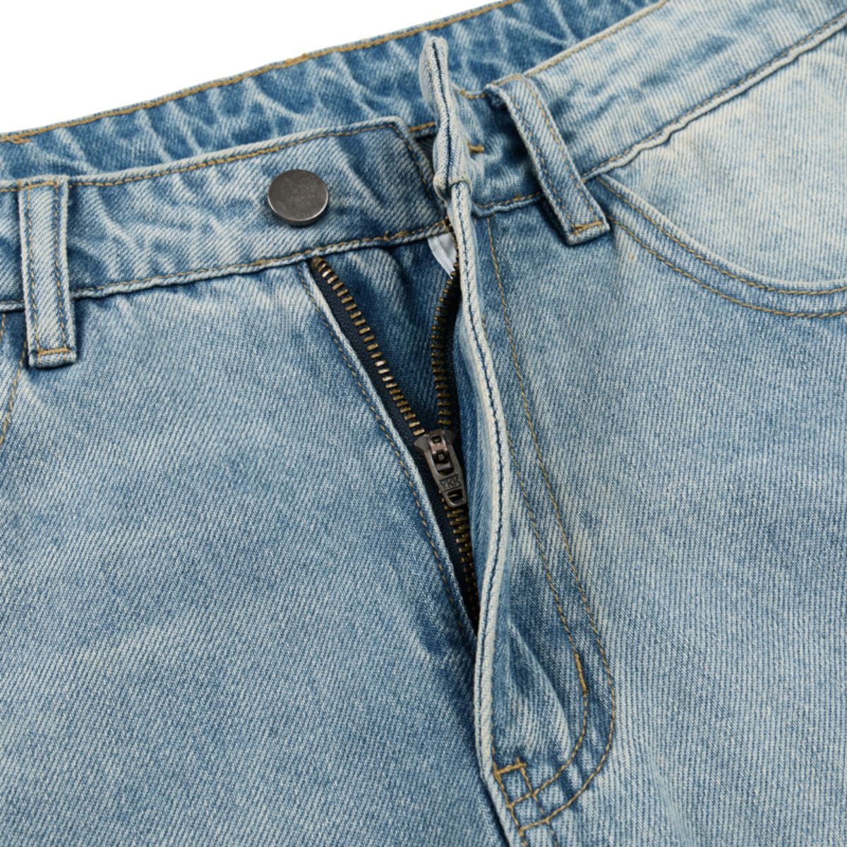 Vintage Light Blue Baggy Wide‑Leg Jeans
