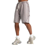 Pantalones cortos vintage holgados con parches