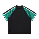 Breathable Mesh Contrast Retro Outdoor Activity Tee