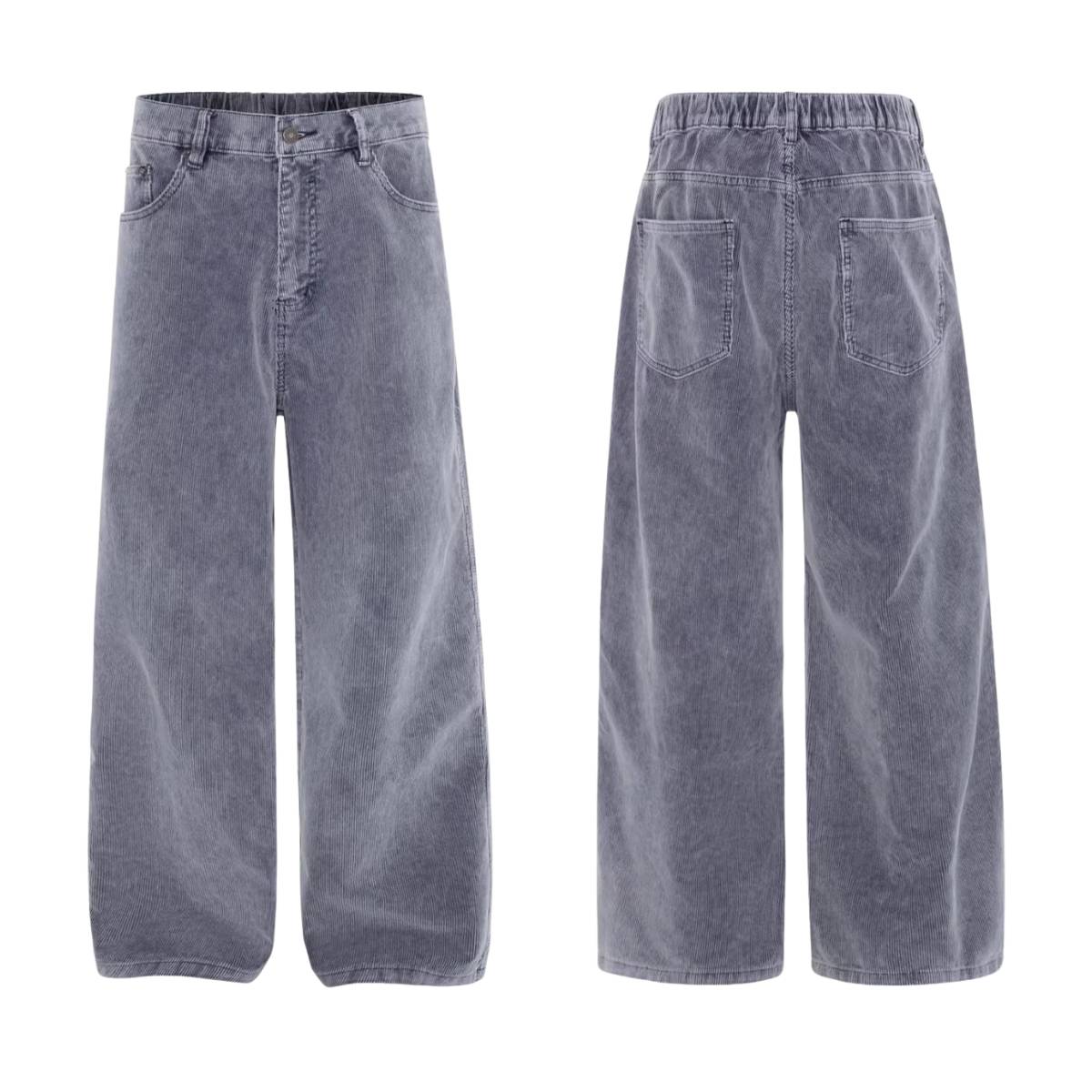 Washed Distressed Wide Leg Relaxed Straight Street Jeans