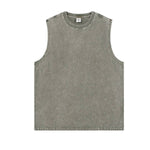 Camiseta sin mangas descolorida de 8 oz