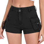 Women's Y2K Cargo Denim Ultra Shorts