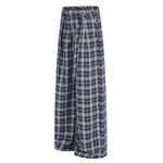 Vintage Plaid Wide Leg Casual Trousers