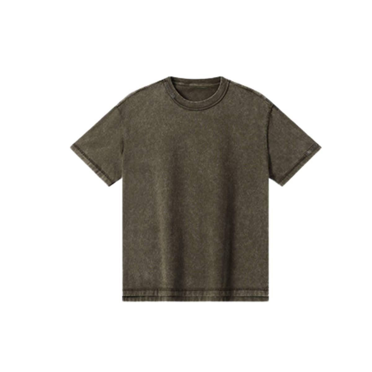 Camiseta destructiva de peso pesado con borde crudo de 10 oz