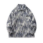 Oversize Streetwear Colorful Yarn Washed Denim Jacket