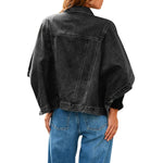 Women's Loose Cropped Denim Jacket