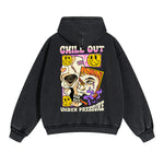 Chill Out Under Pressure Double Slider Zip Hoodie-INNBLAC Fashion Apparel