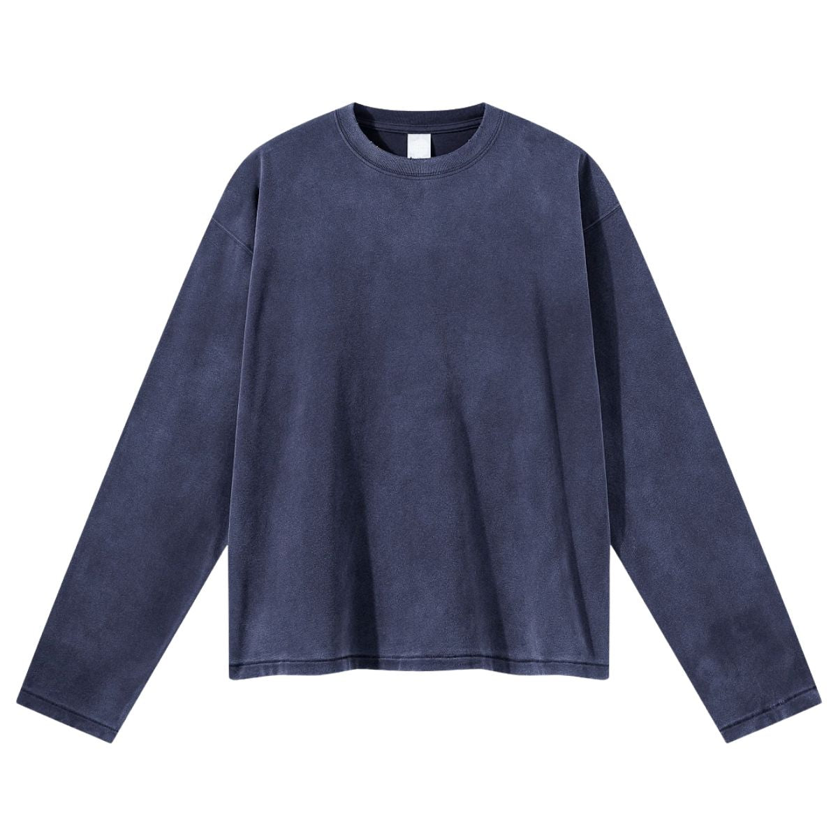 Whisker Wash Frayed Soft Brushed Vintage Long Sleeve Tee