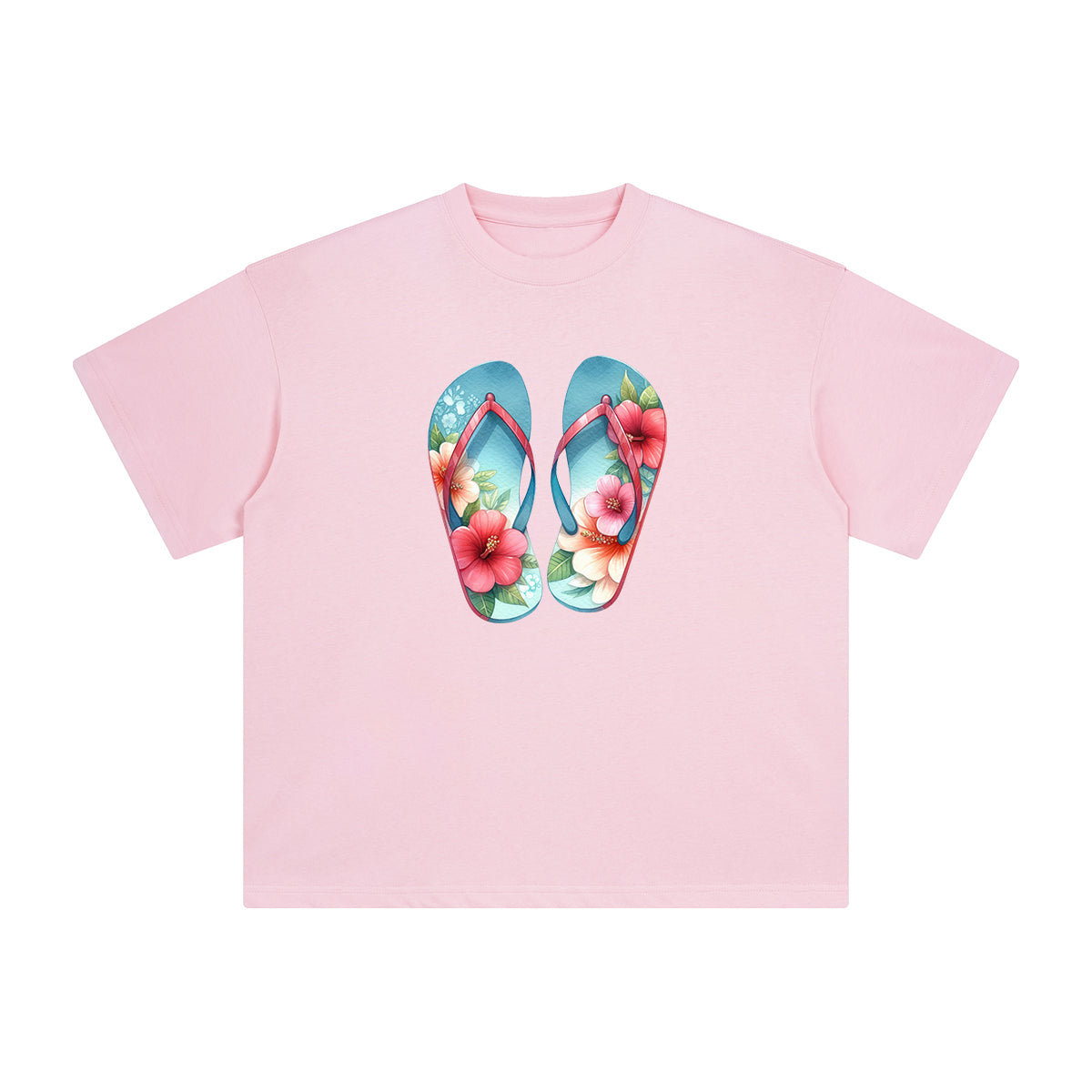 Summer Vacation Slippers Graphic Tee-INNBLAC Fashion Apparel