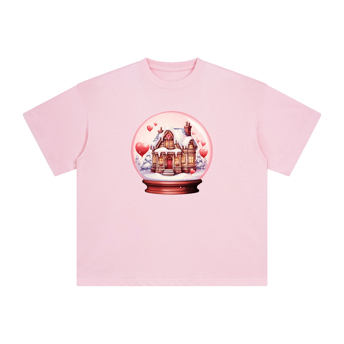 Valentine Snow Globe Graphic Tee-INNBLAC Fashion Apparel