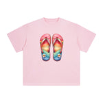 Summer Vacation Slippers Graphic Tee-INNBLAC Fashion Apparel