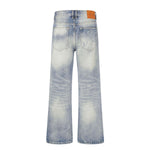 Vintage Washed Whiskered Flared Jeans