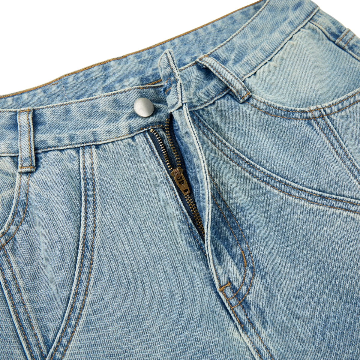 Streetwear Relaxed Straight-Leg Workwear Jeans