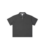 Waffle Knit Lapel Polo T Shirt