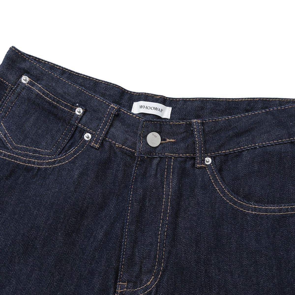 Vintage Raw Denim Red Plaid Panel Flare Jeans