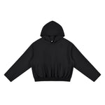 Boxy Streetwear Straight‑Sleeve French Terry Hoodie
