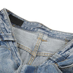 Vintage Blue Relaxed Scimitar‑Leg Street Jeans