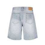 Vintage Distressed Relaxed Denim Shorts