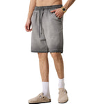 Pantalones cortos desgastados con lavado intenso