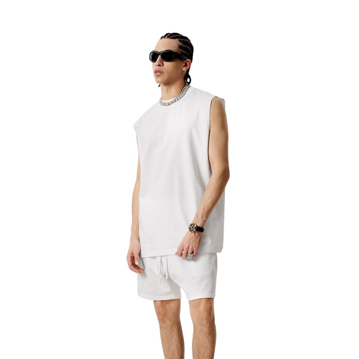 Quick Dry Raw Edge Muscle Tank 6.3oz