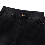 Vintage Distressed Gradient Wide Leg Jeans