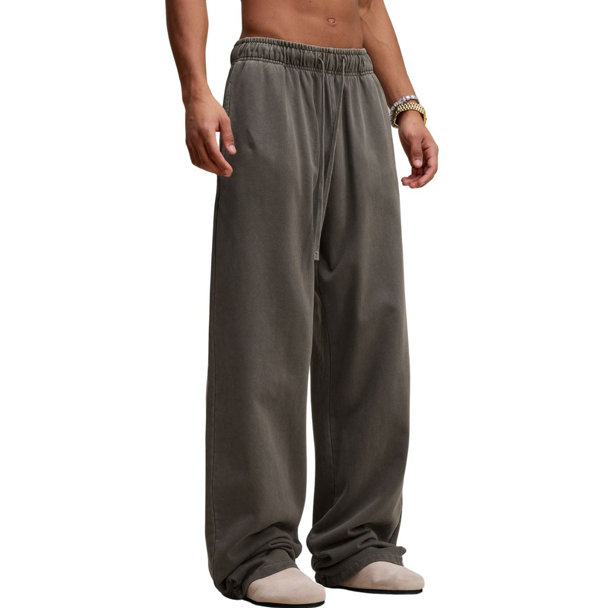 Heavyweight Washed Cotton Baggy Sweatpants
