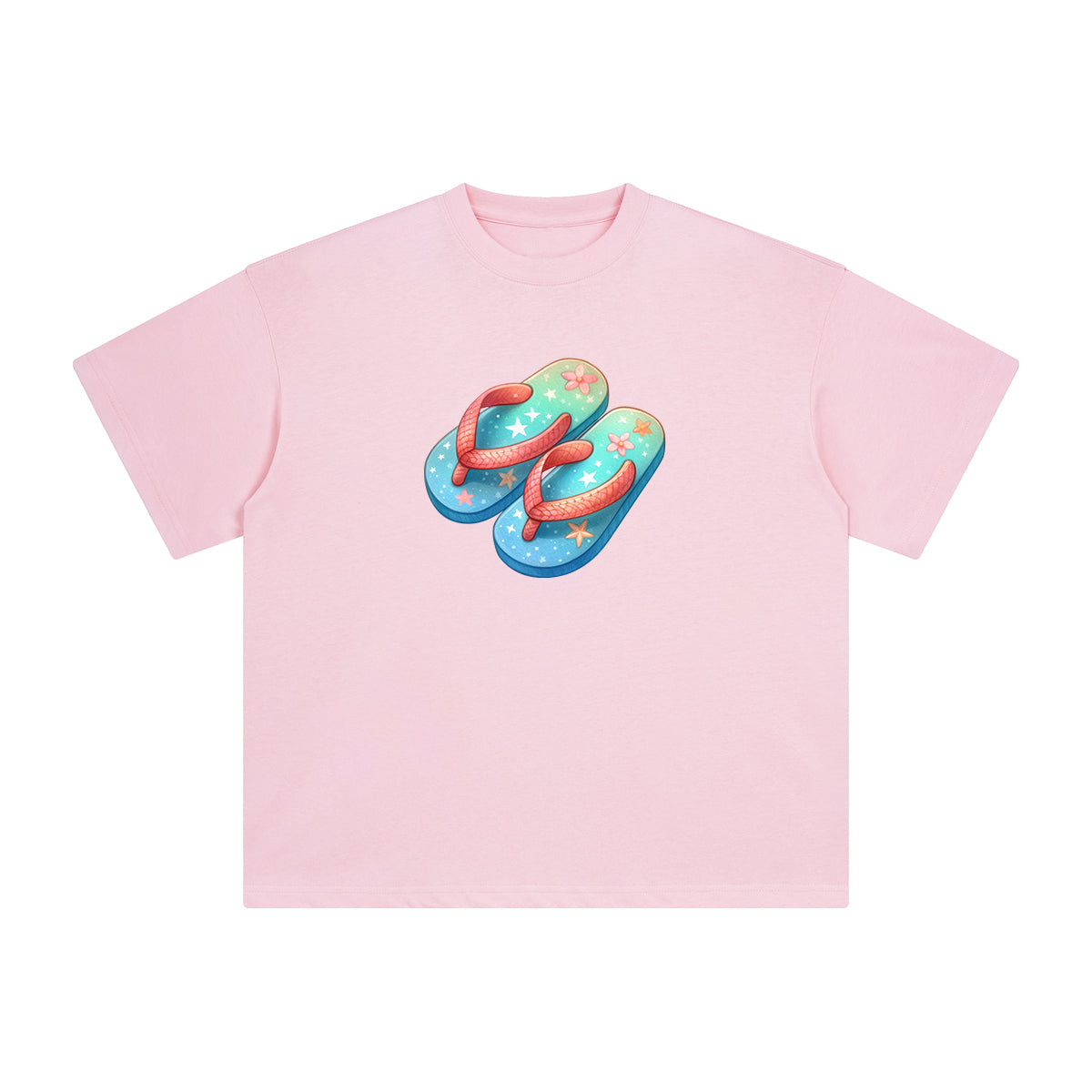 Summer Vacation Slippers Graphic Tee-INNBLAC Fashion Apparel