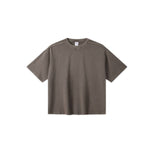 Camiseta destructiva de peso pesado con borde crudo de 10 oz
