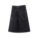 Raw Indigo Embroidered Pocket Denim Bermuda Shorts