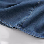 Falda vaquera con bordado de perlas y lavado vintage