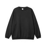 Heavyweight Solid Distressed Crew Neck Sweatshirt